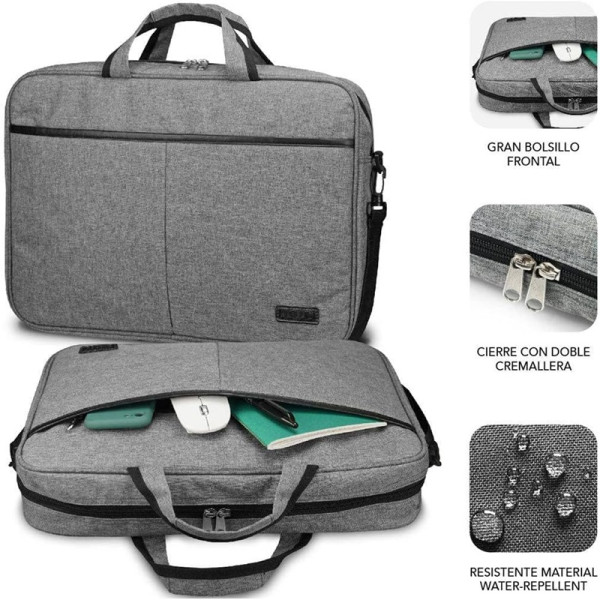 Maletín Subblim Elite Laptop Bag para Portátiles hasta 15.6" gris M 2