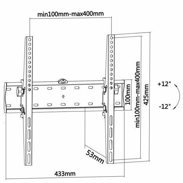 Soporte de pared Aisens WT55T-015 para pantallas de 32-55" gris M 4