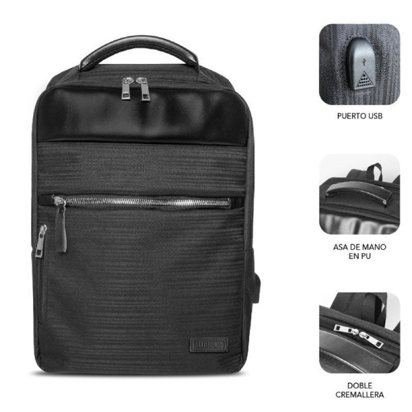 Mochila Subblim Business V2 AP Backpack para Portátiles hasta 15.6" negro M 3