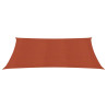 Toldo de vela rectangular HDPE terracota 160 g/m² 3.5x4.5 m 2