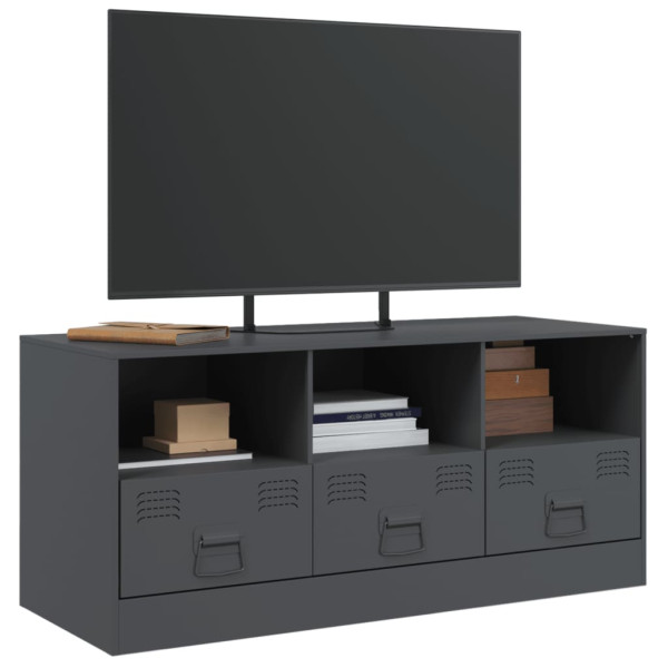 Mueble para TV de acero gris antracita 99x39x44 cm M 4