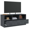 Mueble para TV de acero gris antracita 99x39x44 cm 5