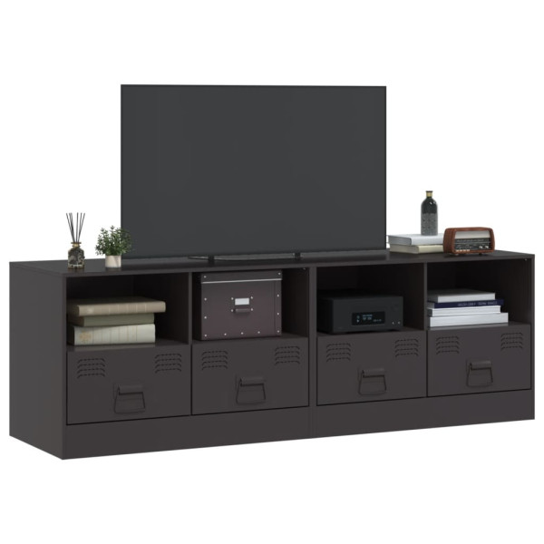 Muebles para TV 2 unidades acero negro 67x39x44 cm M 3