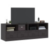 Muebles para TV 2 unidades acero negro 67x39x44 cm 3