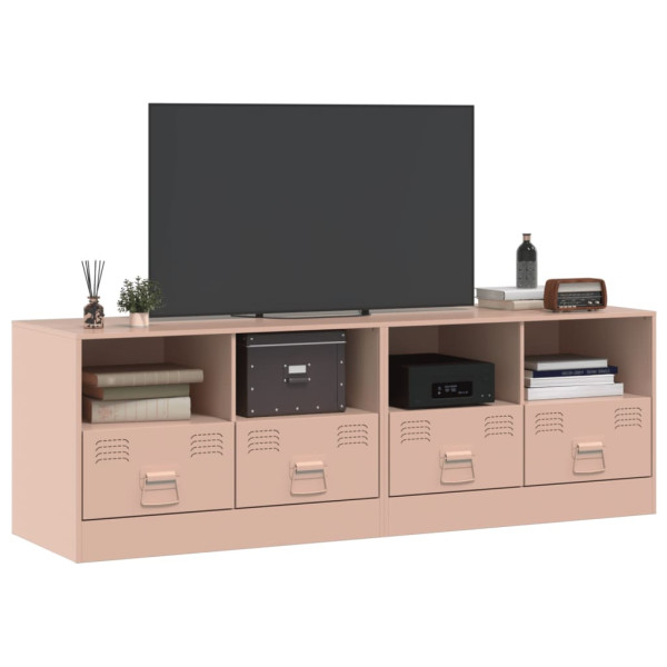 Muebles para TV 2 unidades acero rosa 67x39x44 cm M 3