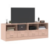 Muebles para TV 2 unidades acero rosa 67x39x44 cm 3