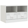 Mueble para TV de acero blanco 67x39x44 cm 2