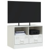 Mueble para TV de acero blanco 67x39x44 cm 4