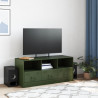 Mueble de TV de acero verde oliva 99x39x44 cm 3