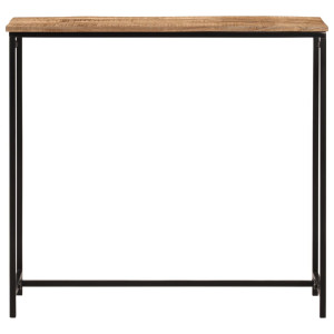 Mesa consola madera maciza de mango y hierro 80x30x74 cm H