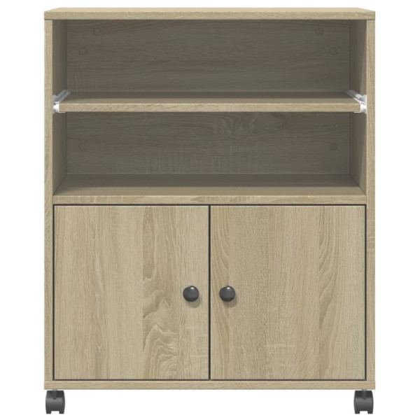 Soporte para impresora con ruedas roble Sonoma 60x48x74 cm M 5
