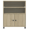 Soporte para impresora con ruedas roble Sonoma 60x48x74 cm 5