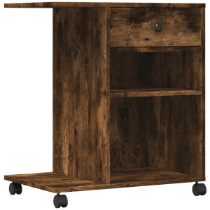 Suporte para impressora com rodas 60x40x68.5 cm carvalho fumado H