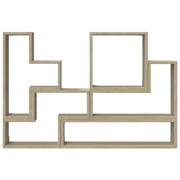 Estantería de pared madera ingeniería roble Sonoma 96x12x64 cm M 5