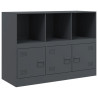 Aparador de acero antracita 99x39x73 cm 2