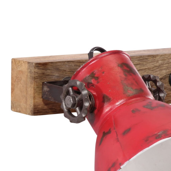 Lámpara de pared rojo desgastado 25 W E27 65x25 cm M 5