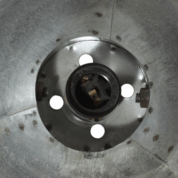 Lâmpada de teto de prata vintage 25 W E27 50x50x25 cm M 5