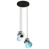 Candeeiro suspenso 25 W 30x30x100 cm E27 azul desgastado 3