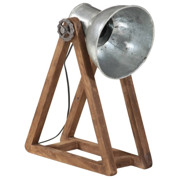 Lámpara de escritorio plateado vintage 25 W E27 30x17x40 cm M 2