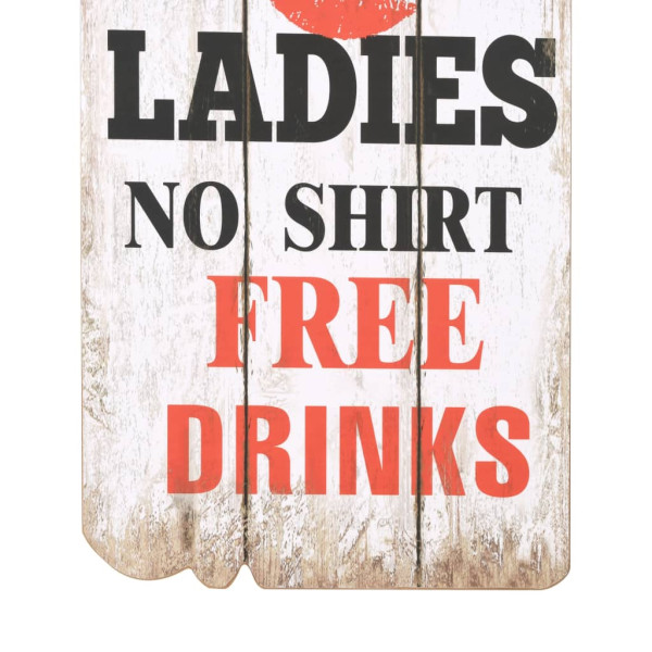 Bengaleiro de parede com 6 ganchos 120x40 cm MEN LADIES M 5