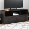Mueble para TV de acero negro 99x39x44 cm 1
