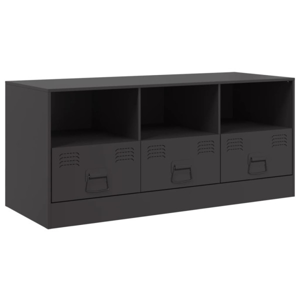 Mueble para TV de acero negro 99x39x44 cm M 2