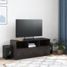 Mueble para TV de acero negro 99x39x44 cm 3