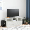 Mueble para TV de acero blanco 99x39x44 cm 3