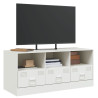 Móvel de TV 99x39x44 cm aço branco 4