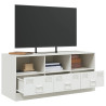 Mueble para TV de acero blanco 99x39x44 cm 5