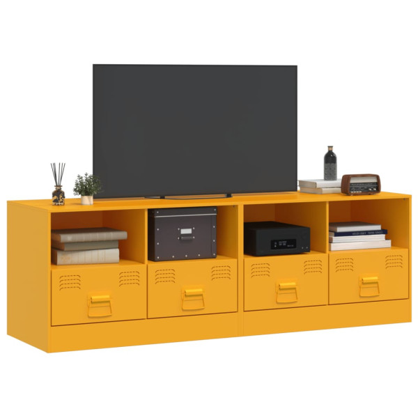Móveis de TV 2 pcs 67x39x44 cm aço amarelo mostarda M 3