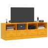 Móveis de TV 2 pcs 67x39x44 cm aço amarelo mostarda 3
