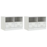Móveis de TV 2 pcs 67x39x44 cm aço branco 2