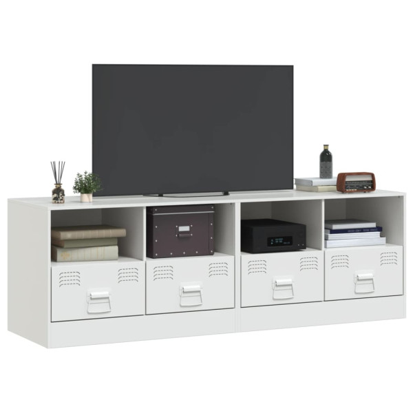Muebles para TV 2 unidades acero blanco 67x39x44 cm M 3