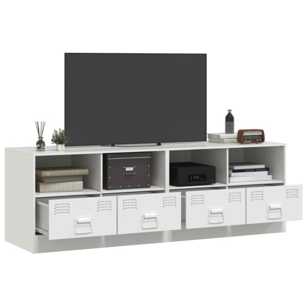 Muebles para TV 2 unidades acero blanco 67x39x44 cm M 4
