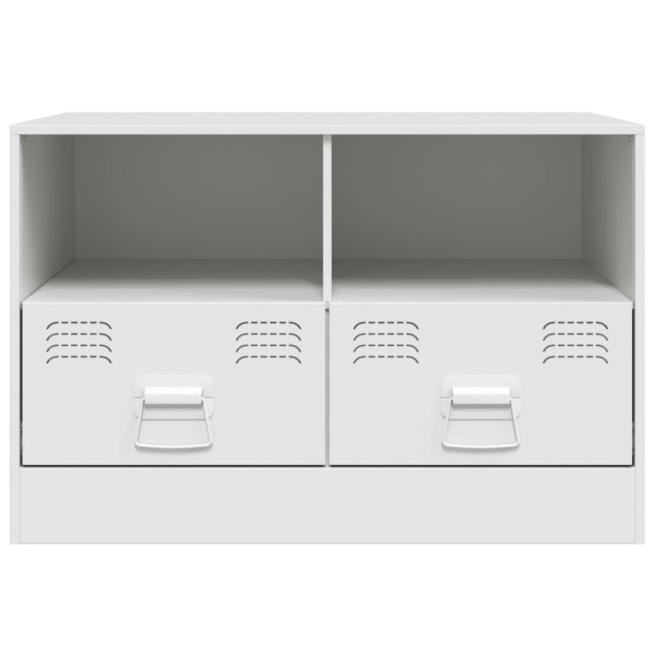 Muebles para TV 2 unidades acero blanco 67x39x44 cm M 5