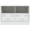 Muebles para TV 2 unidades acero blanco 67x39x44 cm 5