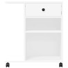 Suporte para impressora com rodas 60x40x68.5 cm branco 5