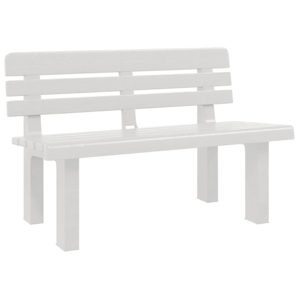 Banco de jardim 110x52x71 cm polipropileno branco M 2
