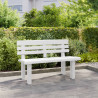 Banco de jardim 110x52x71 cm polipropileno branco 3