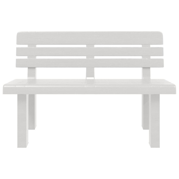 Banco de jardín polipropileno blanco 110x52x71 cm M 4