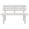 Banco de jardín polipropileno blanco 110x52x71 cm 4