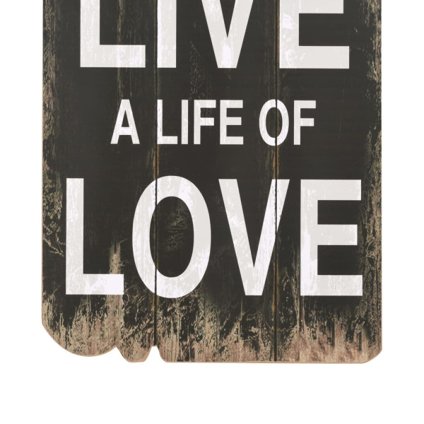 Perchero de pared LOVE LIFE con 6 ganchos 120x40 cm M 5