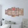 Set decorativo de lienzos para pared Home sweet home 200x100cm 2