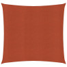 Toldo de vela cuadrado HDPE terracota 160 g/m² 2.5x2.5 m 1