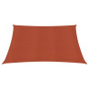 Toldo de vela cuadrado HDPE terracota 160 g/m² 2.5x2.5 m 2