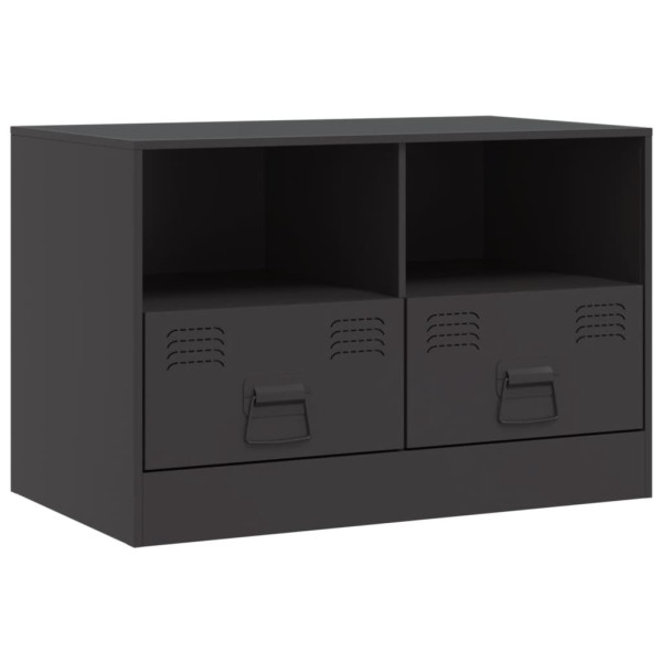 Mueble para TV de acero negro 67x39x44 cm M 2