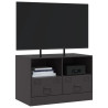 Mueble para TV de acero negro 67x39x44 cm 4