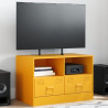 Mueble para TV de acero amarillo mostaza 67x39x44 cm 1