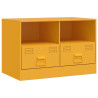 Mueble para TV de acero amarillo mostaza 67x39x44 cm 2